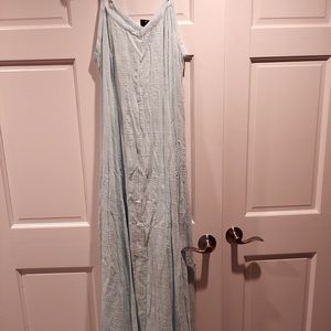 Torrid pale blue maxi length tank dress